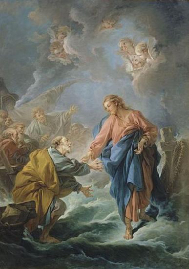 Francois Boucher Saint Peter Attempting to Walk on Water oil painting picture